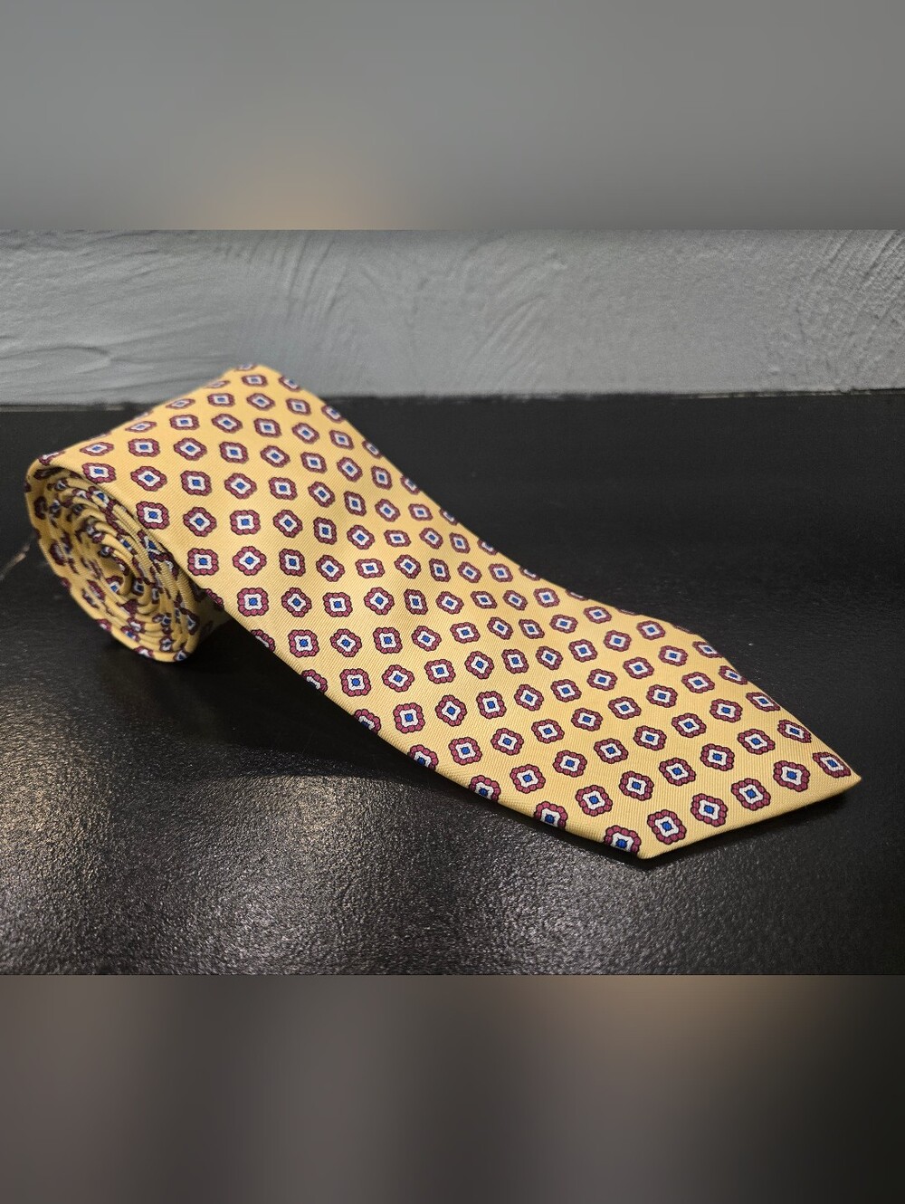Pure Silk Foulard Patterned Tie - State Street For Jordan Marsh